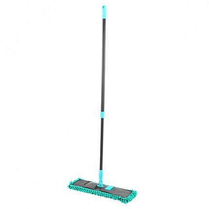 Швабра КОМПЛЕКТ флаундер 40 см + МОП синель (ТИП К) + черенок 70-120 см, ЛЮБАША БЮДЖЕТ, 700051