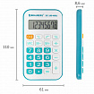 Калькулятор карманный со шнурком BRAUBERG DC-109-WBU (61x110 мм), 8 разрядов, БЕЛЫЙ/ГОЛУБОЙ, 272645