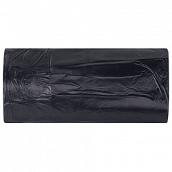 Мешки для мусора 30л черные в рулоне 50 штук сверхпрочные, ПВД 30 мкм, 50x58см, LAIMA, 702650