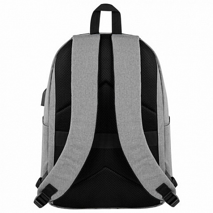 Рюкзак HEIKKI ACTIVE (ХЕЙКИ) универсальный, отделение для ноутбука, USB-порт, серый, 44х31х14 см, 272561