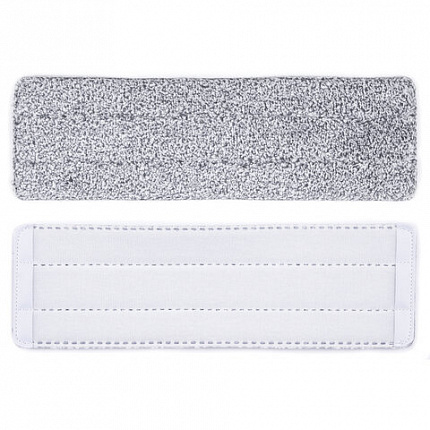 Швабра с отжимом и ведром 8л/7л двухкамерное, насадка из микрофибры карманы с 2-х сторон, серый, Light Mop, MILEY, 901-618