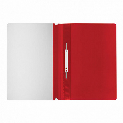 Скоросшиватель пластиковый STAFF, А4, 100/120 мкм, красный, 225729