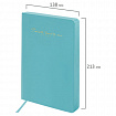Ежедневник датированный 2026, А5, 138x213 мм, BRAUBERG "Pastel", под кожу гибкий, бирюзовый, 117462