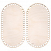 Донышки деревянные для вязания овальные, 2 шт., 24,5х13 см, BRAUBERG HOBBY, 665318