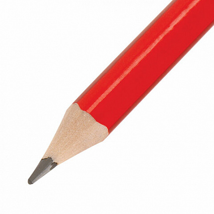 Карандаш чернографитный STAFF "Basic" BLP-744, 1 шт., НВ, с ластиком, пластик, корпус ассорти, 181744