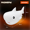 Ночник силиконовый LED "Акула" 190x91x103 мм, белый свет/RGB, таймер, USB, аккумулятор 1200 мАч, DASWERK (ДАСВЕРК), 238940