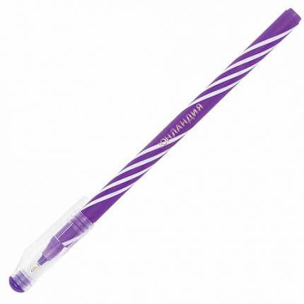 Ручка шариковая масляная ЮНЛАНДИЯ "CANDY", СИНЯЯ, корпус ассорти, узел 0,6 мм, линия письма 0,3 мм, 143019