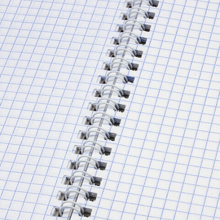 Тетрадь А4, 80 л., BRAUBERG, гребень, клетка, глянцевый лак, "CLOUD", 404053