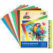 Картон цветной А4 немелованный, 16 л., 8 цветов, в папке, ЛУЧ "Школа творчества", 210х297 мм, 30С 1795-08