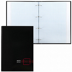 Тетрадь на кольцах БОЛЬШАЯ А4, 210х305 мм, 100 листов, твердый картон, клетка, BRAUBERG, "Dark", 404101