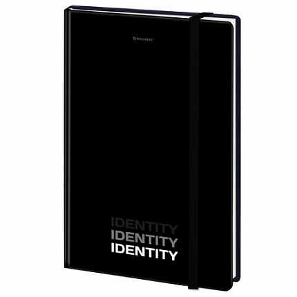 Блокнот с резинкой в клетку 96 л., БОЛЬШОЙ ФОРМАТ А4 204х290 мм, BRAUBERG, "Identity", 115528