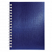 Блокнот МАЛЫЙ ФОРМАТ А6, 80 л., гребень, бумвинил "METALLIC", клетка, HATBER, синий, 086311, 80ЗК6бвВ1гр