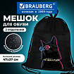 Мешок для обуви BRAUBERG, с петлёй, карман на молнии, 47х37 см, "Movie time", 270910