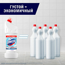Средство для уборки туалета 1,5 л, ДОМЕСТОС "Эксперт сила 7", "Ультра Белый", 67683236