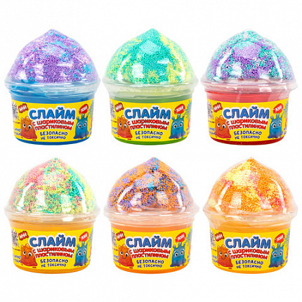 Слайм + шариковый пластилин, 115 г, ассорти 6 видов, JOLLY JOT (ДЖОЛЛИ ДЖОТ), 665949