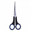 Ножницы BRAUBERG "Soft Grip", 165 мм, черно-синие, резиновые вставки, 3-сторонняя заточка, 230761