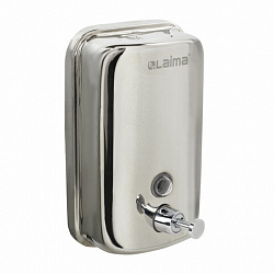 Дозатор для жидкого мыла LAIMA BASIC, 1 л, нержавеющая сталь, зеркальный, 601796
