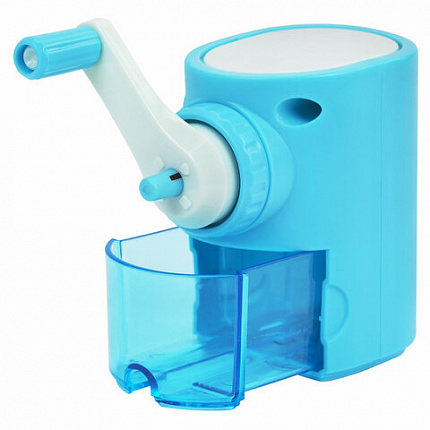 Точилка механическая BRAUBERG KIDS, для простых и цветных карандашей, корпус голубой, крепление к столу, 272005