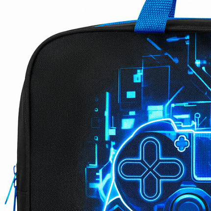 Папка на молнии с ручками BRAUBERG KIDS А4, 1 отделение, полиэстер, 80 мм, "Digital gamepad", 273316