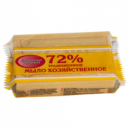 Мыло хозяйственное 72%, 150 г (Меридиан) "Традиционное", в упаковке, МИНПРОМТОРГ