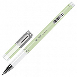 Ручка гелевая BRAUBERG "GEL ONE PASTEL", ЧЕРНАЯ, корпус ассорти, узел 0,5 мм, линия 0,35 мм, 144039