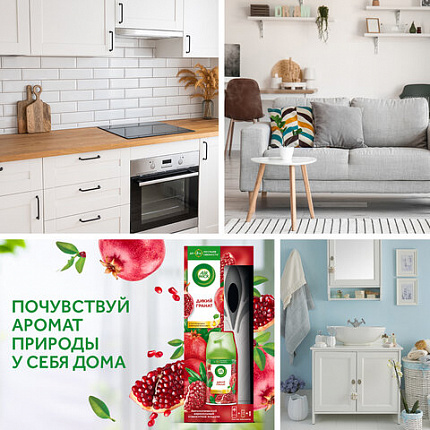 Освежитель воздуха автоматический со сменным баллоном 250 мл, AIRWICK,"Дикий гранат", 3145222