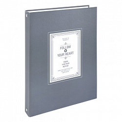 Тетрадь на кольцах БОЛЬШАЯ А4, 220х305 мм, 100 л., твердый картон, клетка, BRAUBERG, "Винтаж", 405410