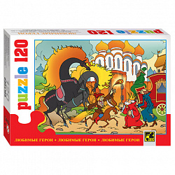 Пазл картонный 120 элементов, Любимые герои, АССОРТИ, поле 23х16,5 см, STEP PUZZLE