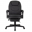 Кресло офисное CH-868N-BF, синхромеханизм, подставка для ног, экокожа, черное, 2018358