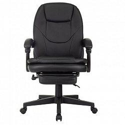 Кресло офисное CH-868N-BF, синхромеханизм, подставка для ног, экокожа, черное, 2018358