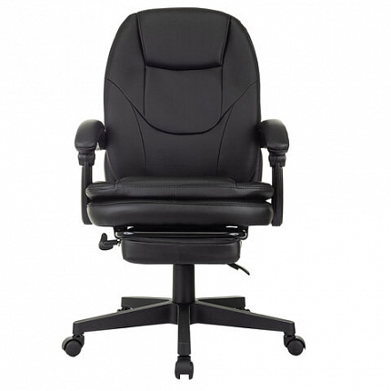 Кресло офисное CH-868N-BF, синхромеханизм, подставка для ног, экокожа, черное, 2018358