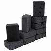 Губки для посуды 9,5х7х3,5 см, КОМПЛЕКТ 10 шт., BIG BLACK, КРУПНОПОРИСТЫЙ поролон с абразивным слоем, LAIMA, 608650