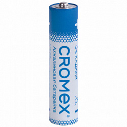 Батарейки алкалиновые "мизинчиковые" КОМПЛЕКТ 20 шт., CROMEX (КРОМЕКС) Alkaline, ААА (LR03, 24А), в коробке, 455595