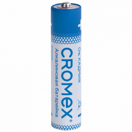 Батарейки алкалиновые "мизинчиковые" КОМПЛЕКТ 20 шт., CROMEX (КРОМЕКС) Alkaline, ААА (LR03, 24А), в коробке, 455595