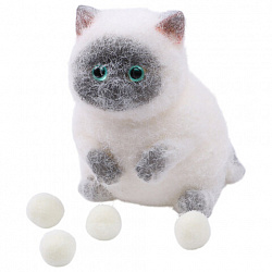 Игрушка-антистресс "Котик малый", 9 см, ассорти, 2 цвета, дисплей, JOLLY JOT (ДЖОЛЛИ ДЖОТ), 666569