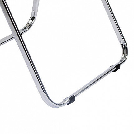 Стул складной глянцевый белый BRABIX "Style CF-015", хромированный каркас, пластик, 533249