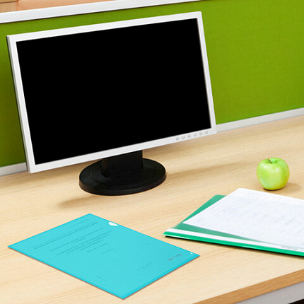 Папка-уголок жесткая, непрозрачная, А4, цвет аквамарин, 0,15 мм, BRAUBERG PASTEL, 272889