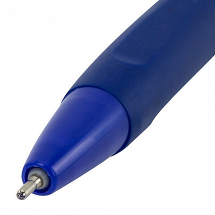 Ручки шариковые автоматические BRAUBERG A-30 "WRITING 3.0", КОМПЛЕКТ 12 ШТ, СИНИЕ, пишущий узел 0,5 мм, линия письма 0,25 мм, 144340