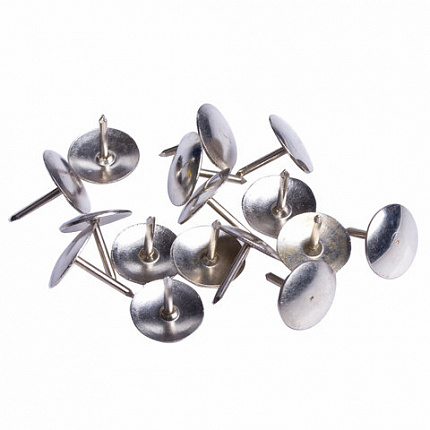 Кнопки канцелярские STAFF "Manager", металлические, никелированные, 10 мм, 50 шт., в картонной коробке, 225286