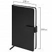 Скетчбук, белая бумага 140 г/м2 130х210 мм, 80 л., КОЖЗАМ, застежка, BRAUBERG ART CLASSIC, черный, 116461