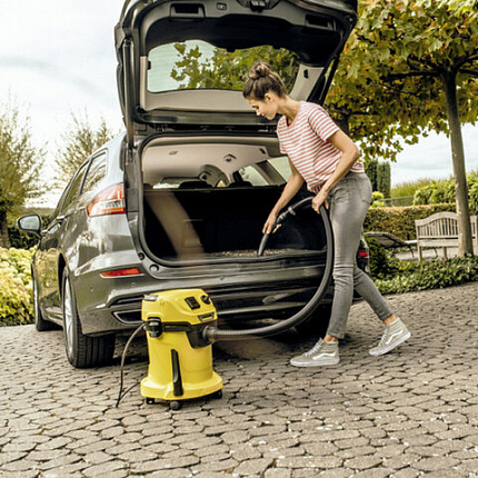 Пылесос хозяйственный KARCHER WD 3 P, мусоросборник 17л, мощность 1000Вт, желтый, 1.6, 1.628-170.0