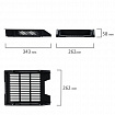 Лоток горизонтальный для бумаг BRAUBERG "Office-Expert", А4 (343х262х58 мм), сетчатый черный, 238015