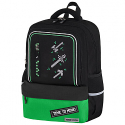 Рюкзак BRAUBERG STAR, 1 отделение, 5 карманов, "Digital tools", черный, 40x29x13 см, 273133