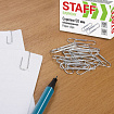 Скрепки большие 50 мм, STAFF "EVERYDAY", никелированные, 50 шт., в картонной коробке, 226759