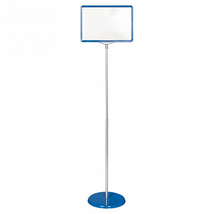 Стойка-инфодержатель напольная (ценникодержатель), 210x300 мм, А4, сталь, СИНЯЯ, BRAUBERG, 291034