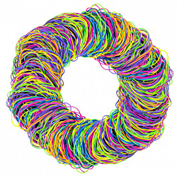 Резинки банковские TPR универсальные, диаметр 60 мм, 1000 г, ЯРКИЕ ЦВЕТА, BRAUBERG SPECIAL, 440194