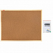 Доска пробковая для объявлений 90х120 см, деревянная рамка, BRAUBERG Wood, 238312