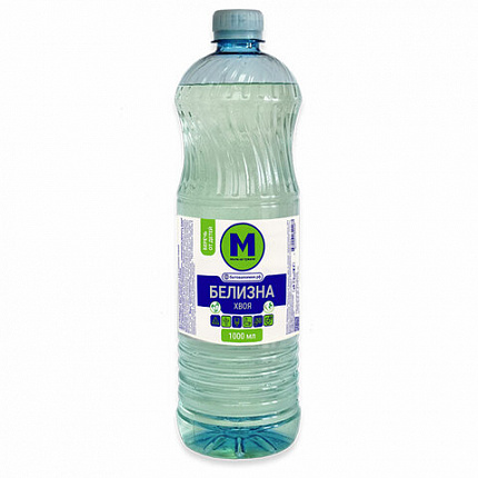 Средство для отбеливания, дезинфекции и уборки 1 л, Белизна "Хвоя" (хлора 15%-30%), без запаха хлора, жидкость