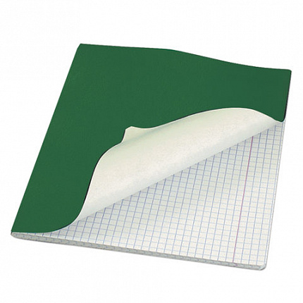 Тетрадь бумвинил, А5, 96 л., скоба, офсет №2 ЭКОНОМ, клетка, с полями, STAFF, ЗЕЛЕНЫЙ, 403416