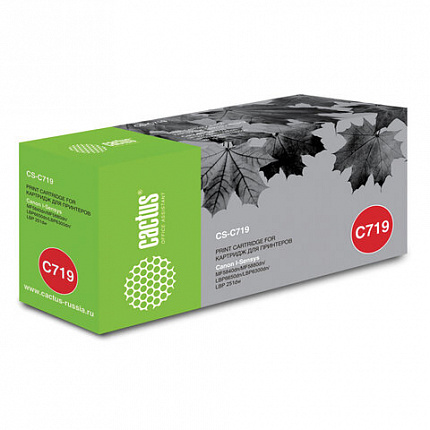 Картридж лазерный CACTUS (CS-C719) для CANON LBP-6300dn/6650dn/MF5840dn/5880dn, ресурс 2100 стр.